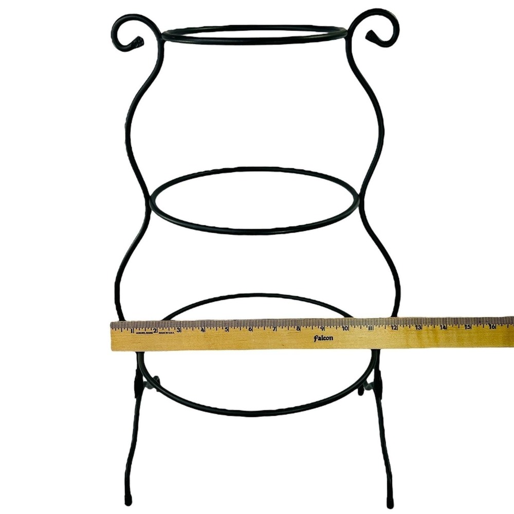 Longaberger Foundry MIXING BOWL STAND 3 Tier Black Wrought Iron - Picture 12 of 12
